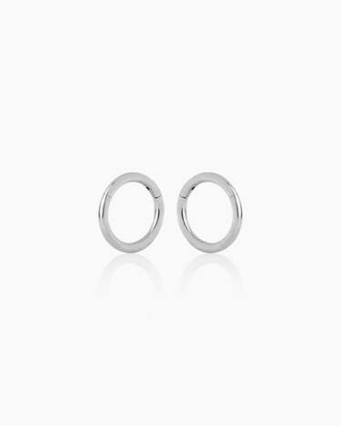 Addy 6mm Silver Huggies | Penny Pairs