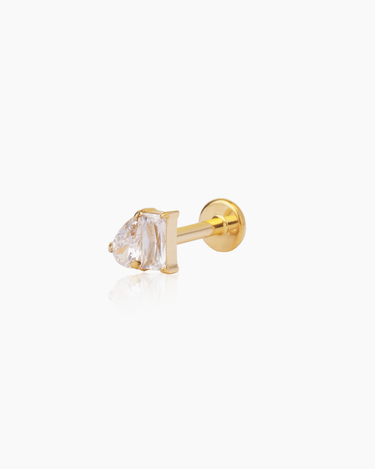 Bina Gold Flatback Stud | Penny Pairs