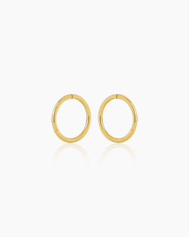 Blaire 8mm Gold Huggies | Penny Pairs