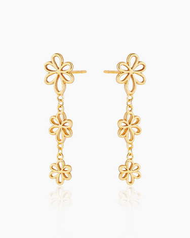 Camellia Gold Studs | Penny Pairs