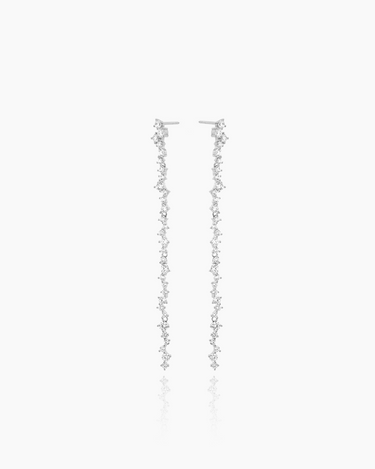 Cassandra Silver Dangler Studs | Penny Pairs