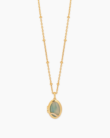 Celeste Gold Locket Necklace | Penny Pairs