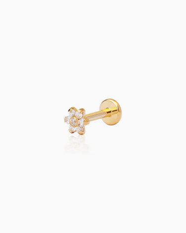 Chay Gold Flatback Stud | Penny Pairs
