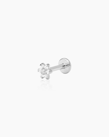 Chay Silver Flatback Stud | Penny Pairs