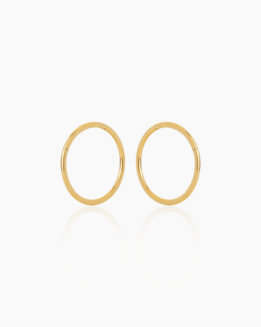 Dane 12mm Gold Hoops | Penny Pairs