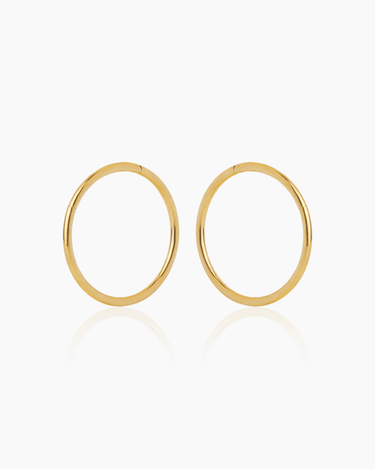 Fran 16mm Gold Hoops | Penny Pairs