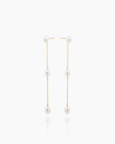 Gabriella Gold Dangler Studs | Penny Pairs