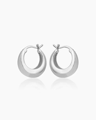 Hailey Silver Hoops | Penny Pairs