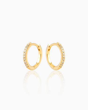 Lina Lab Grown Diamond Gold Huggies | Penny Pairs