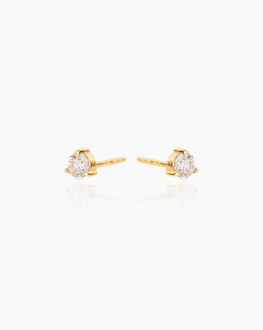 Linda Lab Grown Diamond Gold Studs | Penny Pairs