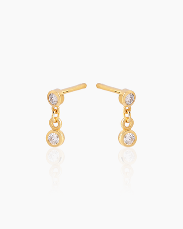 Lisette Lab Grown Diamond Gold Studs | Penny Pairs