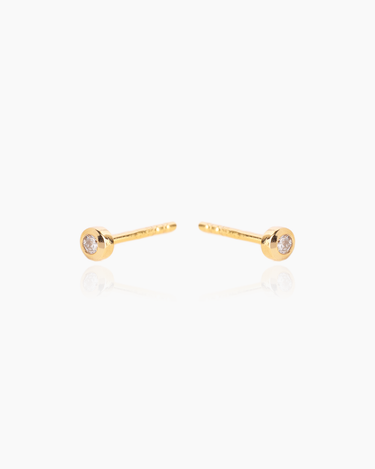 Livi Lab Grown Diamond Gold Studs | Penny Pairs