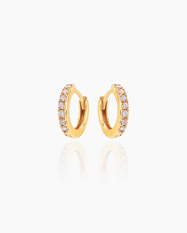 Liza Lab Grown Diamond Gold Huggies | Penny Pairs
