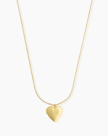 Heart Gold Locket Necklace | Penny Pairs