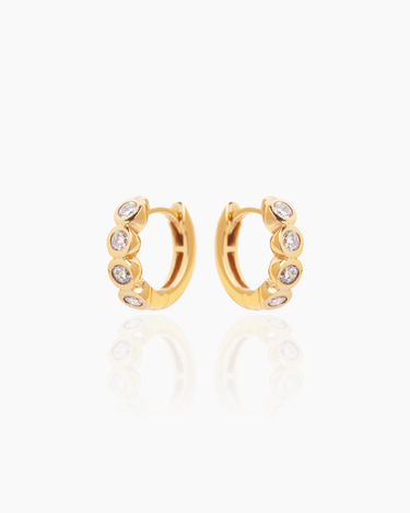 Loretta Lab Grown Diamond Gold Huggies | Penny Pairs