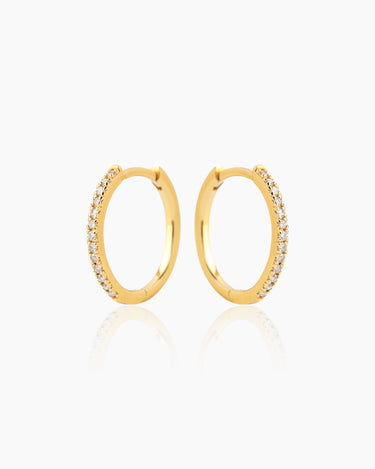 Lorraine Lab Grown Diamond Gold Hoops | Penny Pairs