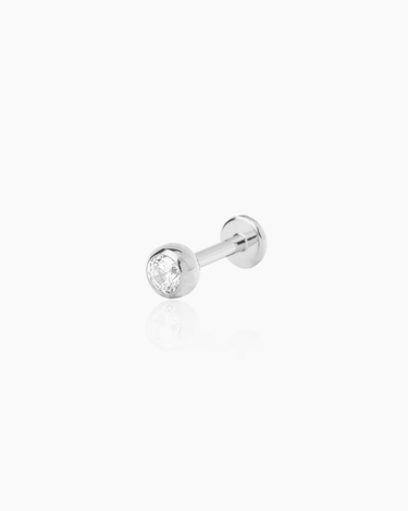 Max Silver Flatback Stud | Penny Pairs