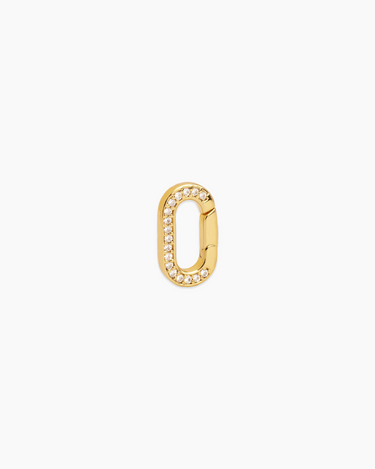 Pavé Oval Charm Holder | Penny Pairs