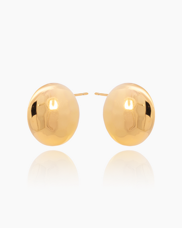 Amber Gold Studs | Penny Pairs