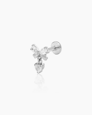 Dolly Silver Flatback Stud | Penny Pairs