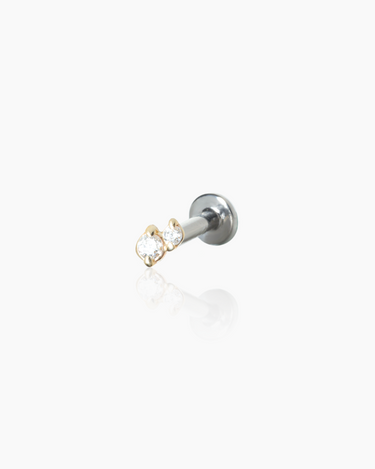 Eli Diamond Gold Flatback Stud | Penny Pairs