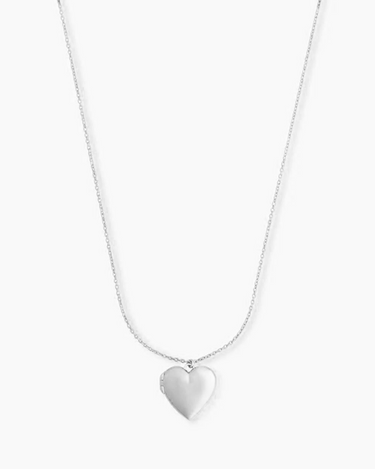 Heart Silver Locket Necklace | Penny Pairs