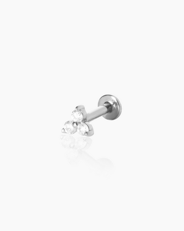 Ina Diamond White Gold Flatback Stud | Penny Pairs