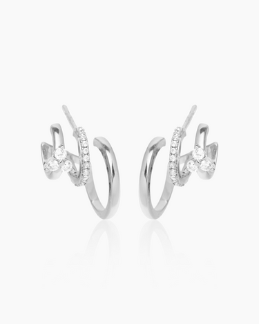 Miranda Silver Hoops | Penny Pairs