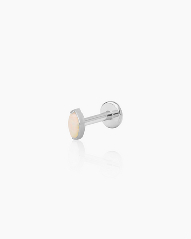 Mona Silver Flatback Stud | Penny Pairs