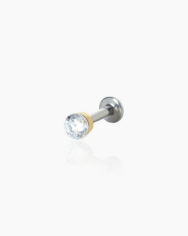Nelle Diamond Gold Flatback Stud | Penny Pairs