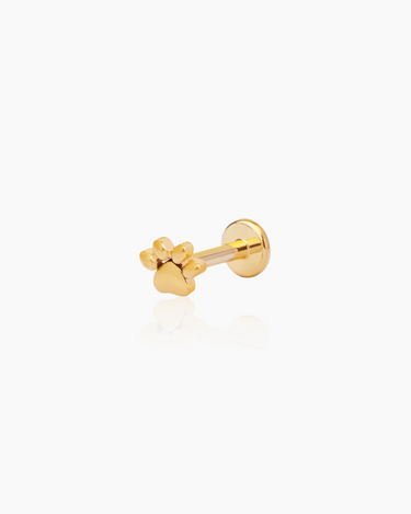 Paw Gold Flatback Stud | Penny Pairs