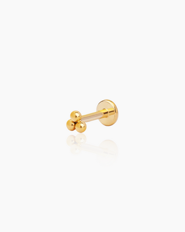 Rue Gold Flatback Stud | Penny Pairs