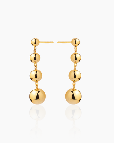 Brenda Gold Drop Studs | Penny Pairs