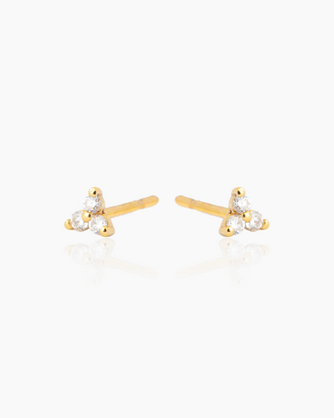 Tia Lab Grown Diamond Gold Studs | Penny Pairs