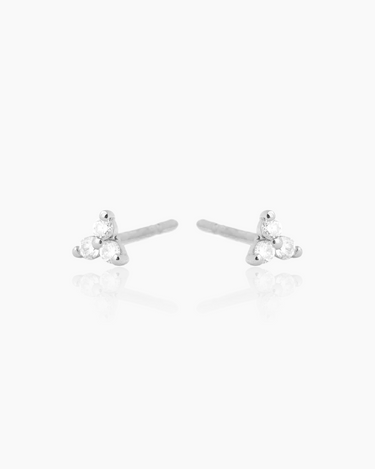Tia Lab Grown Diamond Silver Studs | Penny Pairs