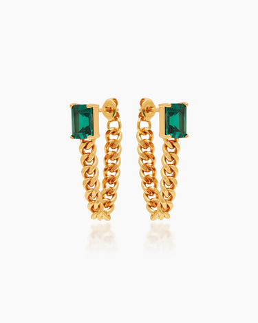 Elia Gold Chain Studs | Penny Pairs