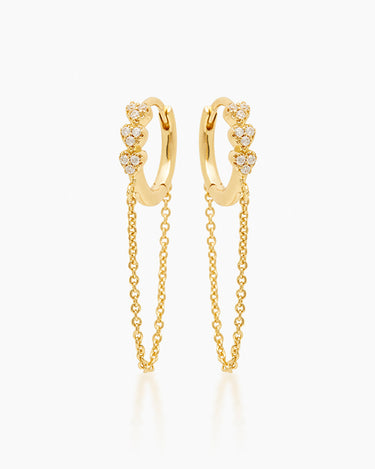 Arabella Gold Chain Huggies | Penny Pairs
