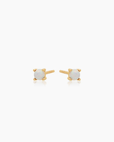 Lidia Opal Gold Studs | Penny Pairs