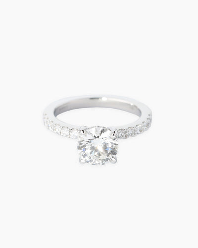 1.5ct 14K White Gold Diamond Pavé Ring