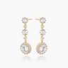 Anastasia Gold Dangler Studs | Penny Pairs