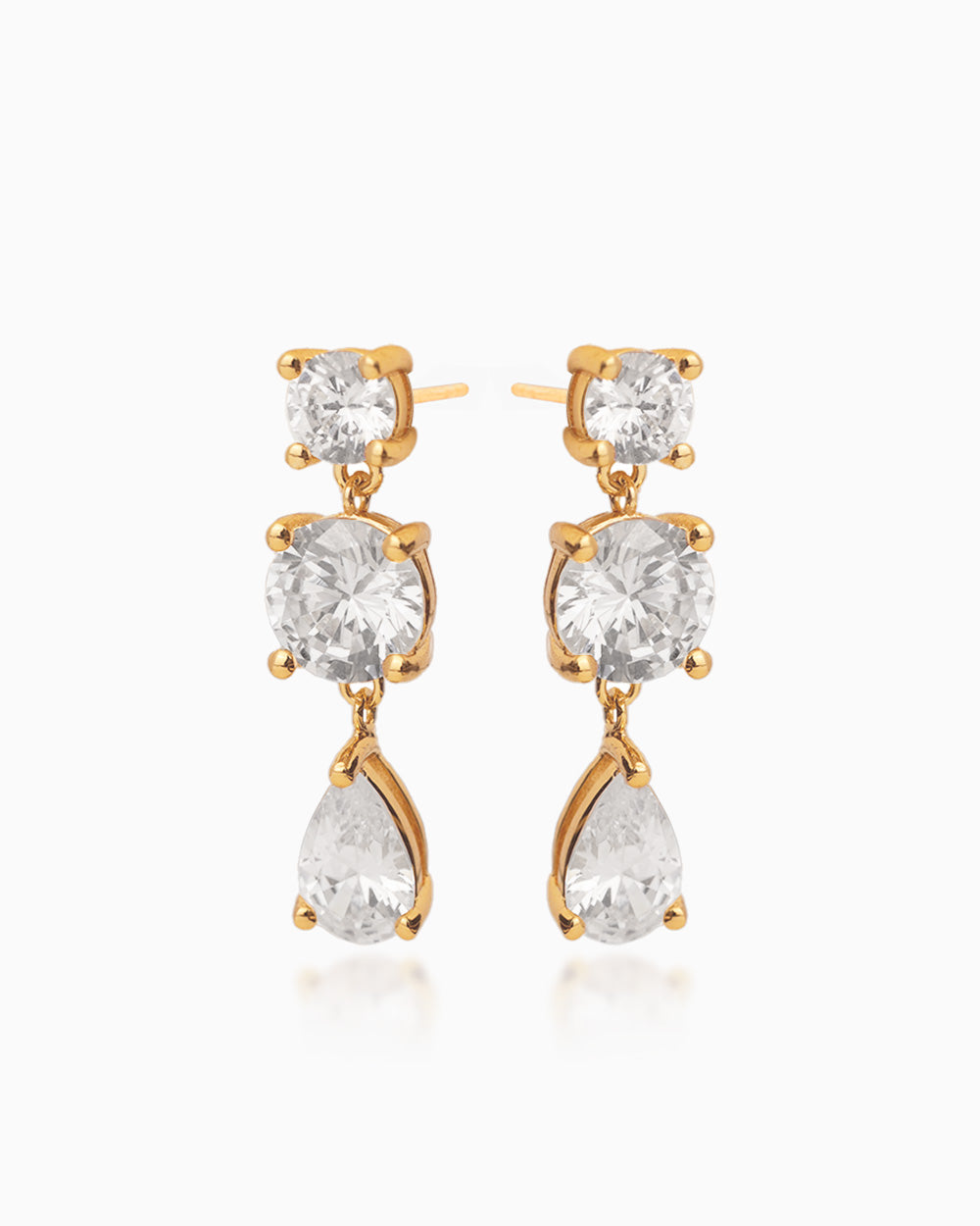 14kt Yellow LV CZ Studs