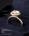 1.5ct 14K Yellow Gold Diamond Halo Ring