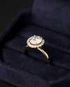 1.5ct 14K Yellow Gold Diamond Halo Ring