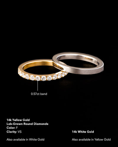 14K Yellow Gold Half-Eternity Ring