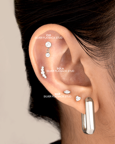 Mar Silver Flatback Stud
