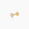 Chay Gold Flatback Stud | Penny Pairs