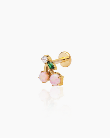 Cherry Gold Flatback Stud