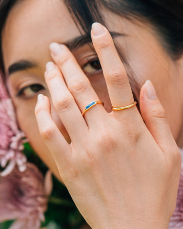 Cleo Lapis Lazuli Gold Ring | Penny Pairs
