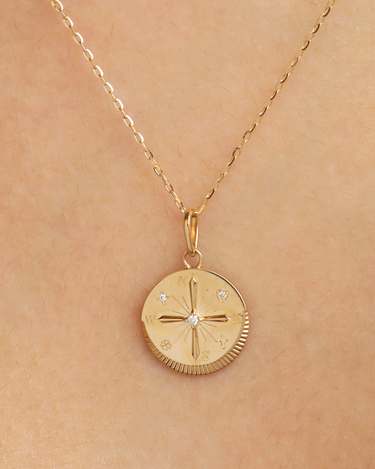 Compass Gold Necklace