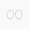 Dane 12mm Silver Hoops | Penny Pairs
